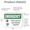 Signmission First Aid Kit AED Inside Cabinet With Symbol, 14 in W x Rectangle, Vinyl Decal OS-2PACK-EM-D-1014-L-10369 - alternate 6